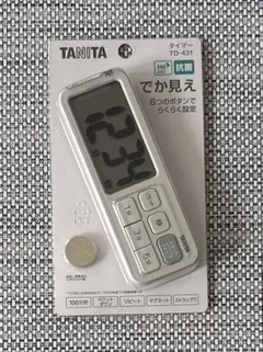 TANITA キッチンタイマー TD-431 ホワイト　でか見えのサムネイル