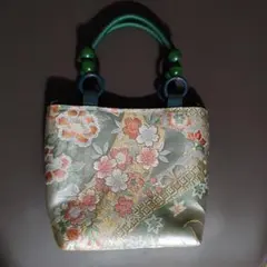 正絹未仕立て　帯リメイクバッグ