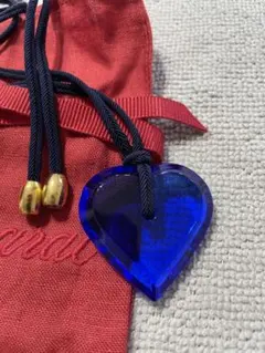 バカラ(Baccarat) クリスタル ハート型ネックレス ブルー
