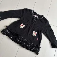 mikihouse ウサギ刺繍 長袖Tシャツ 80