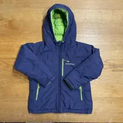 mont-bell フード付きダウンコート ネイビーリバーシブル 120