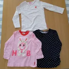 ホットビスケッツ（ミキハウス）長袖　Tシャツ　3枚