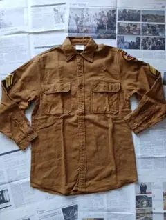 アメリカ軍　ミリタリー　シャツ　コヨーテ　ネルシャツ