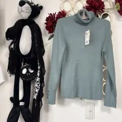 新品 タグ付きSHOO・LA・RUE ♡タートルネック リブニット LL