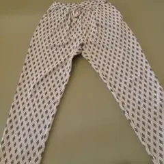 ダイヤモンド柄 カジュアルパンツ ウエストゴム
