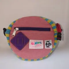 ※ベルト破損 CHUMS Atmos ストライプ 丸型ショルダーバッグ