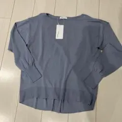 STATE OF MIND ブルーグレー ニット M 春ニット 美シルエット