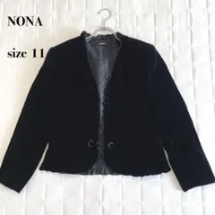 NONA ベルベット ジャケット ブラック size11 フォーマル　襟フリル