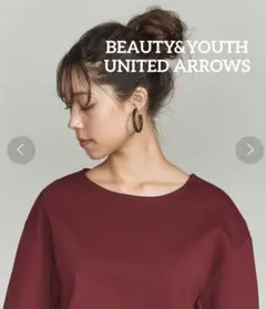 BEAUTY&YOUTH ポンチボリュームスリーブカットソー