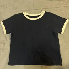 lawgy bicolor waffle compact Tシャツ ネイビーのサムネイル