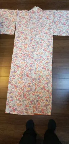 着物　小紋　正絹　 身丈１６０　しつけあり