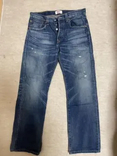 Levi's 501 ストレートデニム ダメージ加工　W31L32