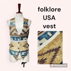 vintage ヴィンテージ ベスト チマヨ エスニック レトロ USA海外古着のサムネイル