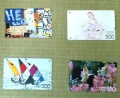 ふみカード 第１回発売記念 日比野克彦 他 ４枚セット