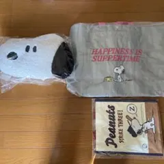 お買い物スヌーピーオリジナル限定ブランケットインクッション　バッグ