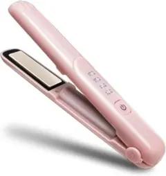 ミニワイヤレスヘアアイロン ピンク