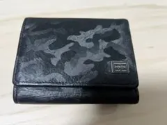 PORTER 三つ折り財布 カモフラ柄 ブラックのサムネイル