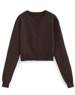 GRL ショート丈ニットカーディガン[an1509] ブラウン