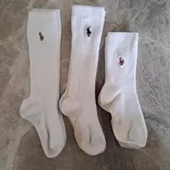 Polo Ralph Lauren キッズ 靴下 3足セット 白　　　　18cm