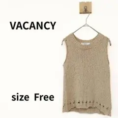 VACANCY ニットベスト ベージュ FREE S-717のサムネイル