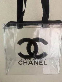 CHANEL ノベルティ トートバッグ VIP ギフト ブラックホワイト 未使用 CHANEL ノベルティーシャネル VIPギフト トートバッグ ココマーク 黒