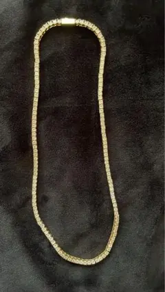 ゴールド ジルコニア　テニスチェーン　ネックレス約45cm