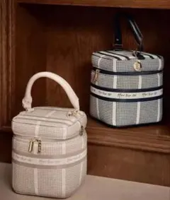 【新品未使用】HLT herlipto Jacquard Vanity Bag herlipto HLT Jacquard Vanity Bagsilver