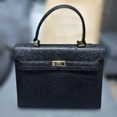 ハンドバッグ ブラック ゴールド金具 - メルカリ