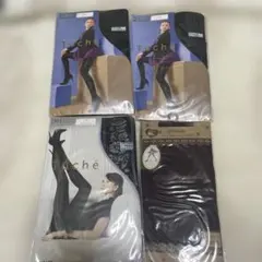 Tuché ブラック タイツ M-Lサイズ　4枚