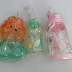 水筒　プラスチック　くま　うさぎ　アボカド　３点セット　韓国のサムネイル