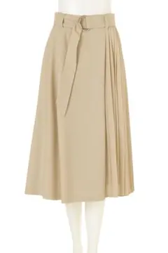INGNI ベージュ プリーツ切り替えスカート ベルトセット