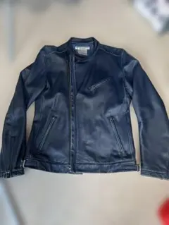 KATHARINE HAMNETT ネイビー レザー ライダースジャケットのサムネイル