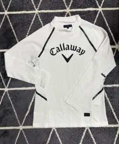 値下げ中　Callaway golf ロングスリーブ　モックネックシャツ　白