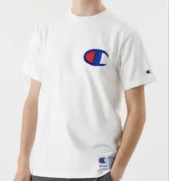 【未使用】チャンピオン Tシャツ メンズ Sサイズ ホワイト ビッグロゴ
