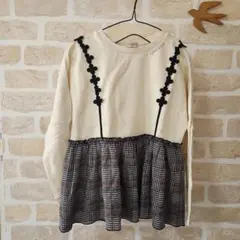 【140】troislapins　重ね着風　トレーナー