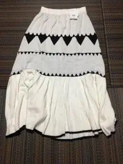 新品 ロデオクラウンズワイドボウル ニットロングスカート ホワイト サイズ F