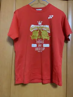 YONEX ウーバーカップチャンピオン Tシャツ S レッド