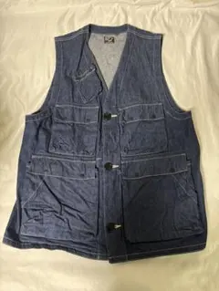EVISU デニムベスト 中古 38 エヴィス YAMANE フィッシング 人気