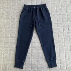 GU デニム風 スウェットパンツ ジョガーパンツ ネイビー M