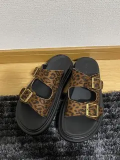 ヒョウ柄 サンダル