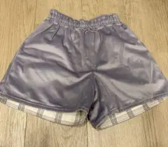 グローバルワーク リバーシブルショートパンツ　パープル　コーデュロイ