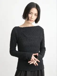 MEYAME】リップルロングスリーブTシャツ ブラック shinzone - メルカリ