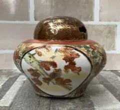 陶器オブジェ　作家物　分割陶箱➕丸い一輪挿し鈴音➕陶器お香立て　オマケ付き 陶器オブジェ 作家物 分割陶箱➕丸い一輪挿し鈴音➕陶器お香立て