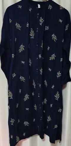 cloudnine　ミモザ　刺繍　長袖　ワンピース　綿麻のサムネイル