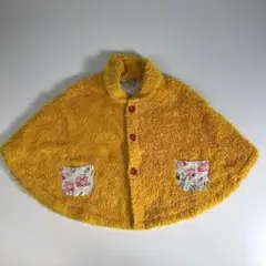 子供服 90㎝ ディズニー プーさん ポンチョ モコモコ 黄色 F1A214