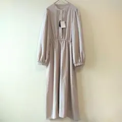 【タグ付き】NOWNOW ナウナウ　ロングワンピース ベージュ L