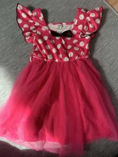 ミニーちゃん　ドレス　コスプレ　ディズニー　ドット柄