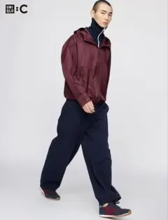UNIQLO C ユニクロシー スウェットワイドパンツ ネイビー 69NAVY