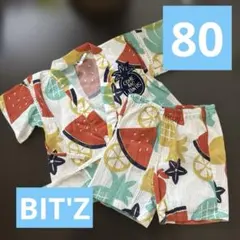 【美品】BIT'Z ベビー甚平 80cm フルーツ柄
