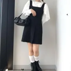 ローウエストプリーツジャンパードレスNTQ